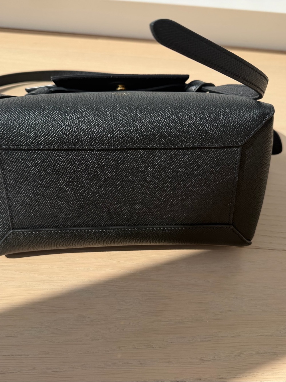 Celine Black Micro Belt Bag in Black- grained calfskin leather - Picture 6 of 8